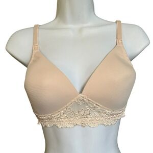 Leading Lady 405 Beige Lace Nursing Bra Wireless Padded 34C